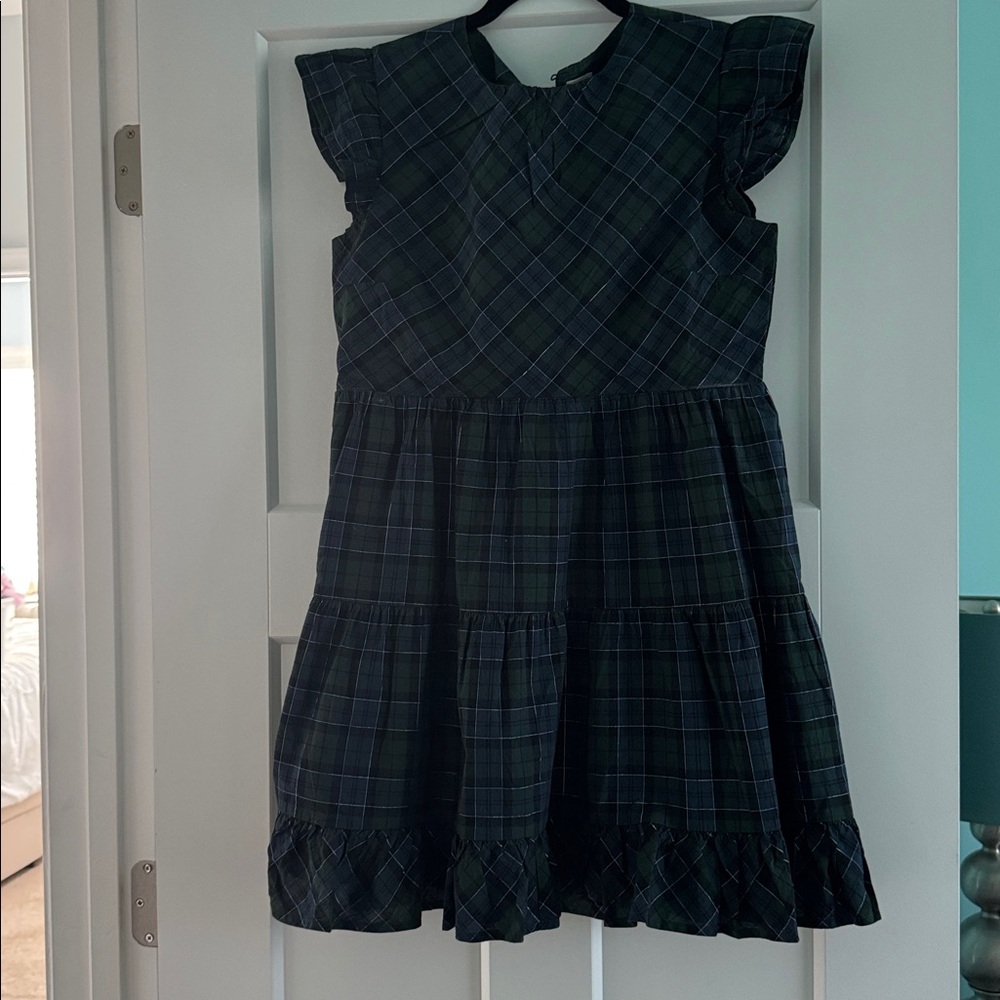 J. Crew Factory Kids Plaid Dress - Blue and Green